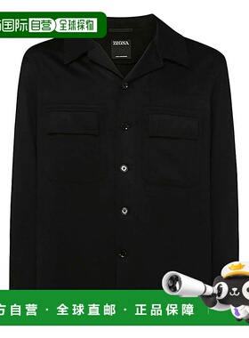 香港直邮zegna 杰尼亚 男士 黑色休闲夹克 E8V46SOT6B2
