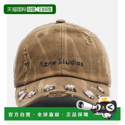 1h可退 香港直邮Acne Studios 艾克妮 女士 精饰棉帆布棒球帽 C40