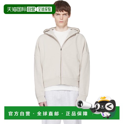 1h可退 香港直邮Entire Studios 男士 灰白色 Eternal Zip 连帽衫
