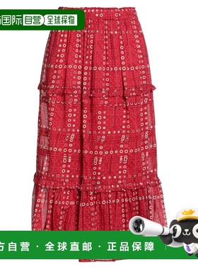 1h可退 香港直邮ISABEL MARANT 女士 中长半身裙 red红色 舒适时