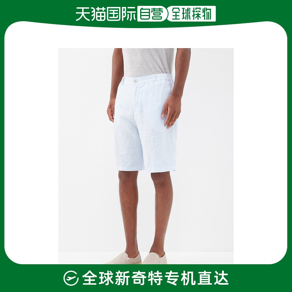 香港直邮120% Lino 男士亚麻短裤