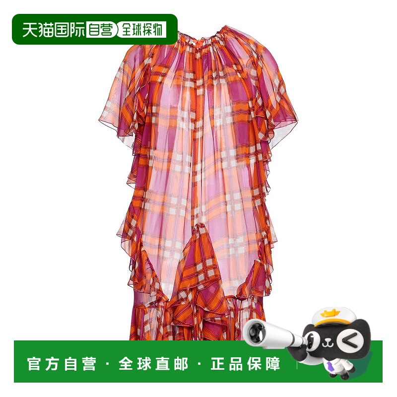 香港直邮Dsquared2 二次方 女士 短款连衣裙 orange橙色 舒适时尚