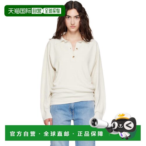 香港直邮calvin klein 女士 灰白色 Helga Polo 衫 VY01113White