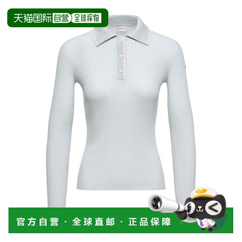 香港直邮Moncler 羊毛长袖Polo衫 L10939A00003M1180针织衫