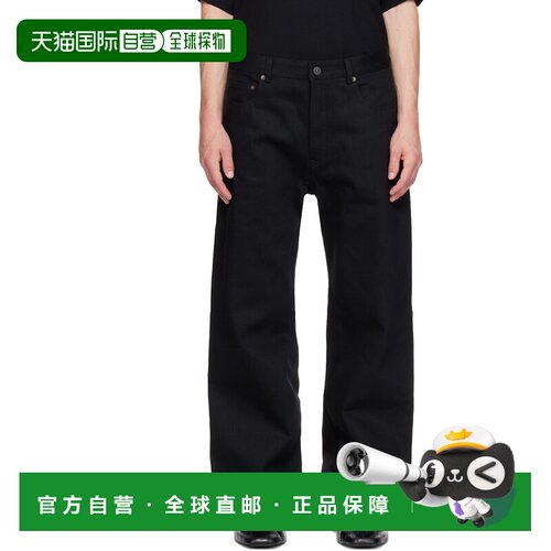 1h可退 香港直邮Balenciaga 巴黎世家 男士 黑色 Curved Knee 牛