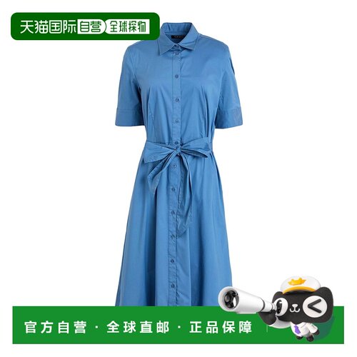 香港直邮Lauren Ralph Lauren 女士 中长连衣裙 blue蓝色 舒适时