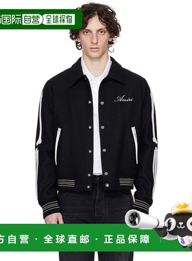 香港直邮AMIRI 男士 黑色 Bones 棒球夹克 AMOUVY1007