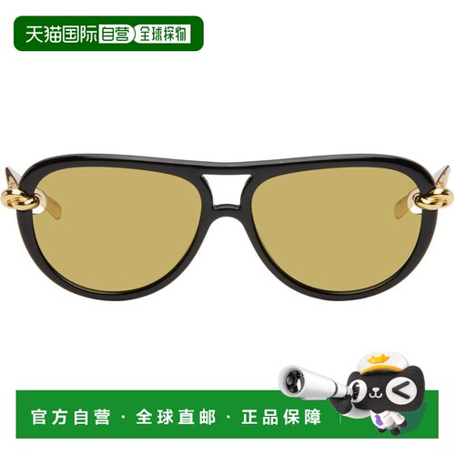 香港直邮Bottega Veneta 葆蝶家 男士 黑色 Knot Aviator 太阳镜