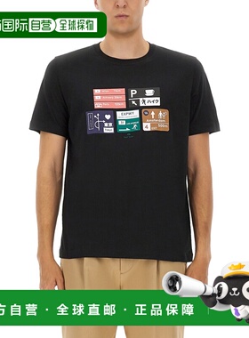 1h可退 香港直邮Paul Smith 男士 黑色有机棉T恤T恤 M2R011RTP525