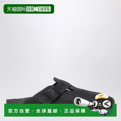 香港直邮birkenstock 勃肯 男士 BOSTON 绒面革木炭色木屐 103148