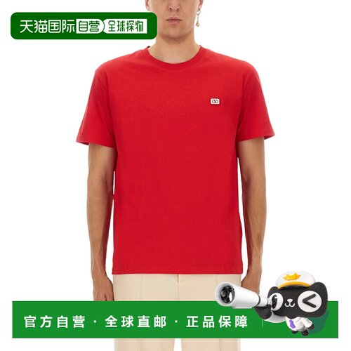 香港直邮VALENTINO 男士T恤 7V3MG10VAQ8157 AW2025 红色短袖