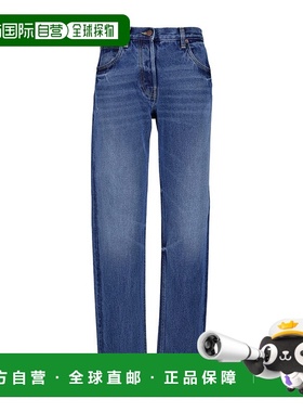 香港直邮Prada 腰带环牛仔长裤 GFP52116PKSOOO直筒牛仔裤直筒裤