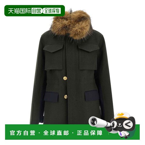 欧洲直邮SACAI 女士大衣 2608755505 AW2026 绿色【付后1h可退】