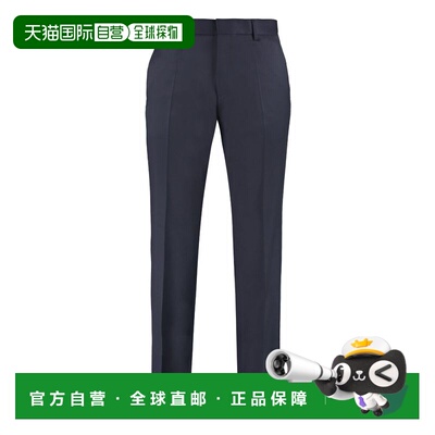 香港直邮BOSS 男士休闲裤 50469174401 AW2025 蓝色 Virgin wool