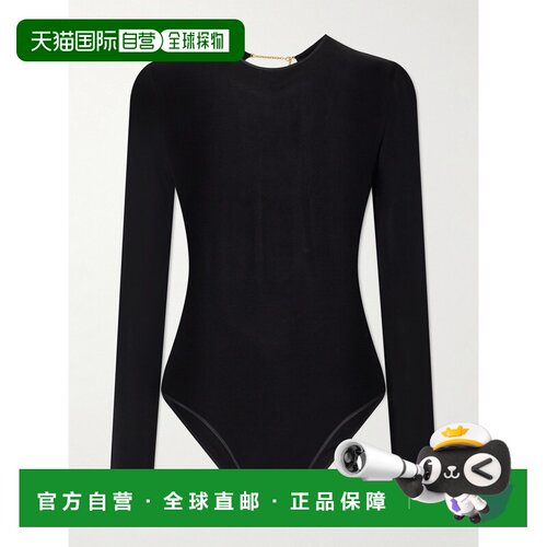Saint Laurent 圣罗兰 女士 Cassandre-embellished 网纱连体衣