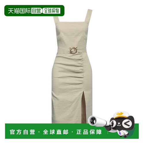 香港直邮Pinko 品高 女士 紧身连衣裙 Green 舒适绿色时尚包臀裙