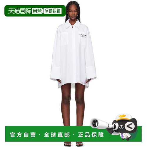 1h可退 香港直邮off-white 女士 白色 Poplin Roxy Shirt 连衣裙