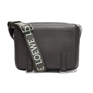 自营1h可退 欧洲直邮Loewe罗意威 Military系列男士深灰色牛皮可