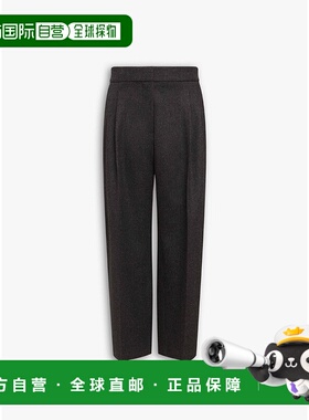 1h可退 香港直邮Alaia 女士 深灰羊毛裤子 AA9P1254W011B女装