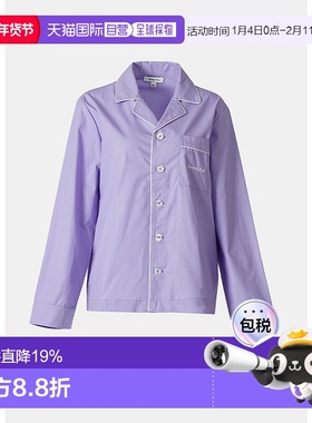 Purple Serif Logo Long-sleeve Pyjama Shirt