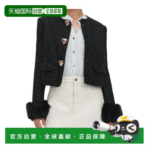 1h可退 香港直邮SELF-PORTRAIT 女士夹克 AW26131JB AW2026 黑色