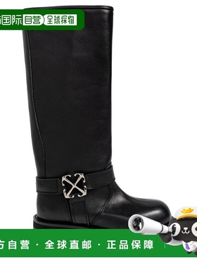 1h可退 香港直邮off-white 女士 黑色 Off Track 高筒靴 OWIE04OC