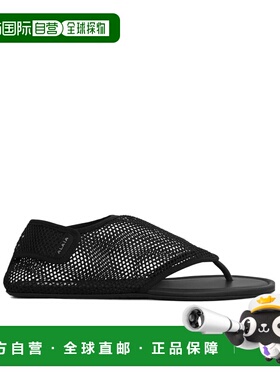 1h可退 香港直邮alaia 女士 渔网人字凉鞋 AA3S126TK050 black黑