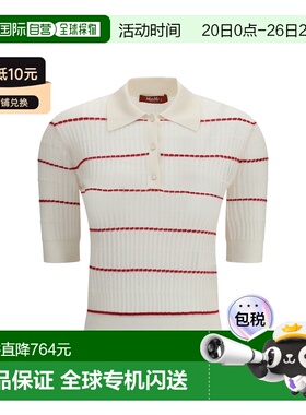 香港直邮MaxMara 麦斯玛拉 女士 Gallo 羊毛真丝Polo衫 261636105