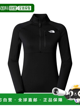 自营欧洲直邮The North Face北面 Meteora女士黑色拉链胸袋抓绒衣