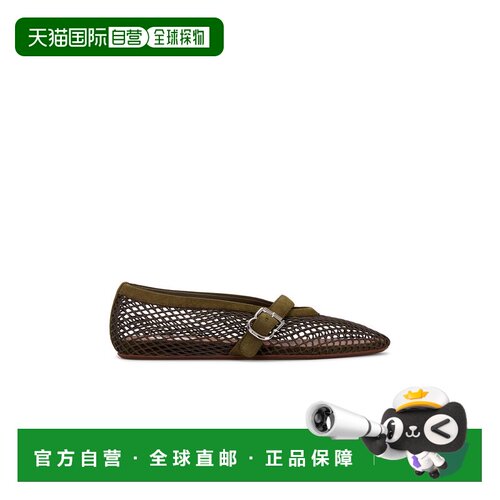 香港直邮alaia 女士 ALAΪA La Ballerine 网眼平底鞋 AA3A029TK06