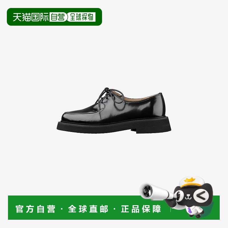 自营欧洲直邮APC 男士黑色皮革皮鞋休闲商务日常耐磨系带