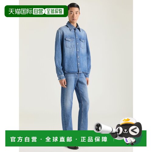 自营欧洲直邮Givenchy纪梵希 Couture Seam男士棉质渐变牛仔长袖