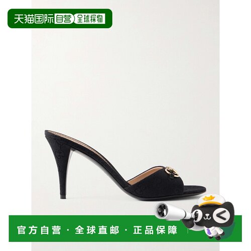1h可退 美国直邮Gucci 古驰 女士 Horsebit-embellished canvas-j