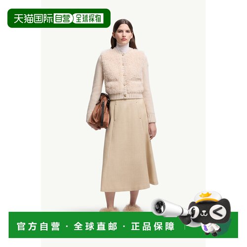 欧洲直邮MONCLER (2025) 绗缝羊毛和泰迪熊开衫针织