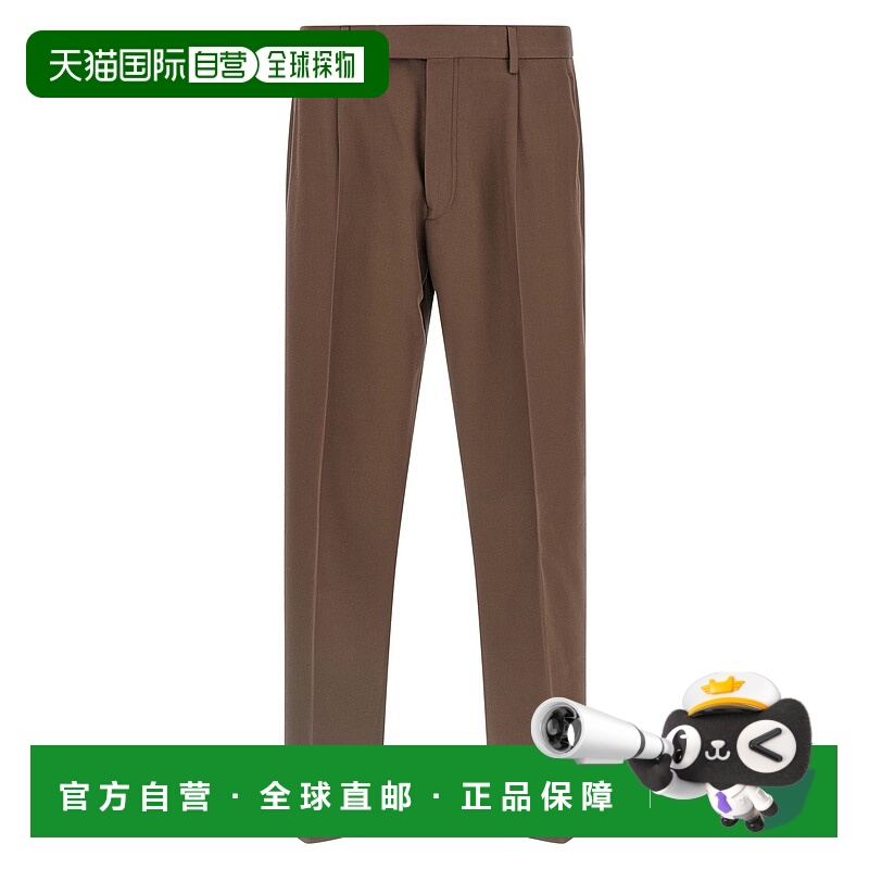 1h可退 香港直邮zegna 杰尼亚 男士 羊毛棉质长裤 UGI04A2TP45M06