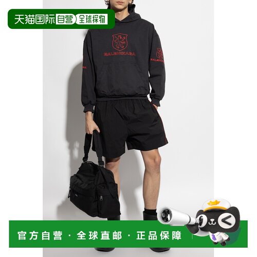1h可退 欧洲直邮BALENCIAGA 男士短裤 814568TRO321000 SS2025 黑