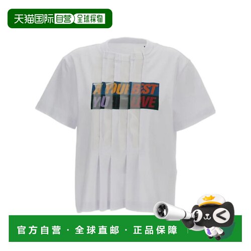 1h可退 香港直邮SACAI 女士T恤 2608495101 SS2026 白色 短袖T恤