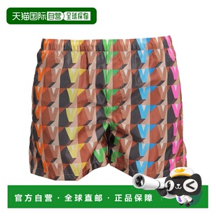 华伦天奴 舒适时尚 男士 brown棕色 泳裤 香港直邮valentino