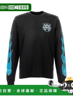 1h可退 香港直邮AMIRI 男士 石板色棉质T恤 AMTOJR1038 black黑色