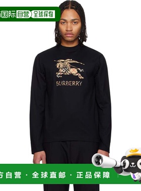 1h可退 香港直邮Burberry 巴宝莉 男士 黑色 EKD 长袖 T 恤 81219