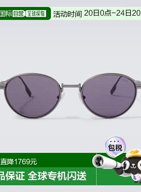 1h可退 香港直邮zegna 杰尼亚 男士 圆形太阳眼镜 grey灰色 舒适