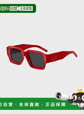 自营欧洲直邮HUGO BOSS雨果HUGO RED镜腿带有品牌标志的红色太阳