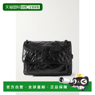 香港直邮Saint Laurent 圣罗兰 女士 NIKI褶皱复古皮革中号链条包