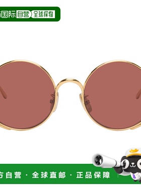 香港直邮LOEWE 罗意威 男士 金色 Signature 太阳镜 LW40187U5030