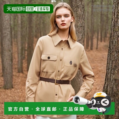 1h可退 香港直邮Saint Laurent 圣罗兰 女士 尖领胸袋衬衫 792794