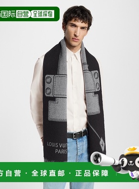 自营1h可退 欧洲直邮LV路易威登 Handle系列男士黑色/灰色羊毛扭