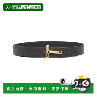 香港直邮Tom Ford 汤姆 福特 男士 T-BUCKLE 木纹皮革皮带 TB224L