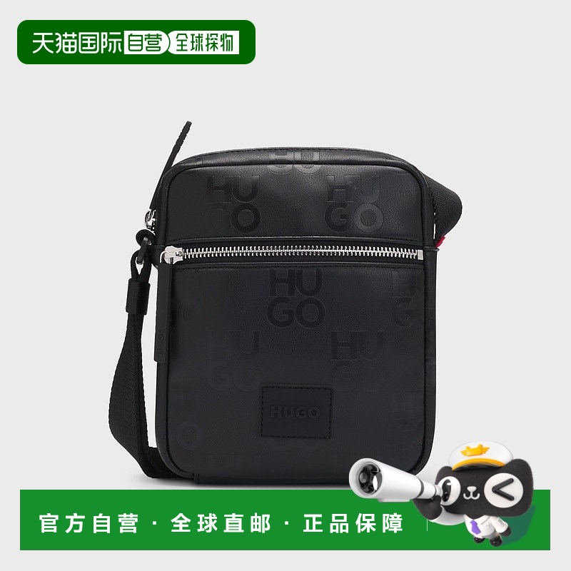 自营欧洲直邮HUGO BOSS雨果HUGO RED带有Revisited标志的仿皮记者
