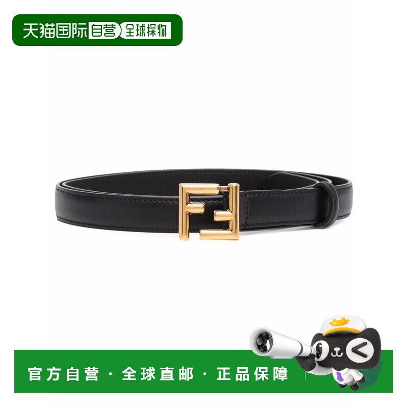 香港直邮FENDI 女士腰带 8C0648AAIWF04TX CO 黑色 Black leather