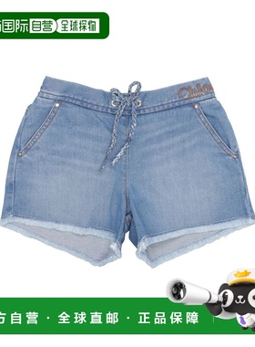 1h可退 香港直邮Chloe 蔻依 女童 短裤童装 C20088Z04 blue蓝色